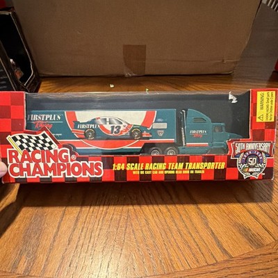 #13 JERRY NADEAU FIRST PLUS RACING TRANSPORTER 1998 RACING CHAMPIONS 1/64
