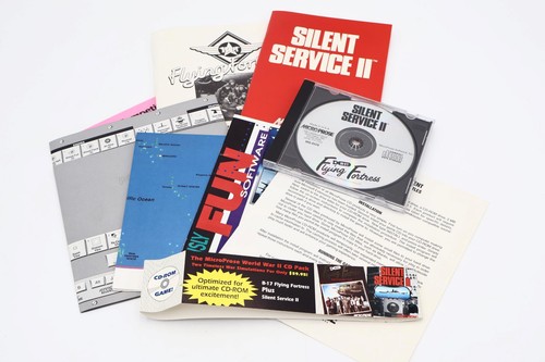 Vintage Microprose B-17 FLYING FORTRESS & SILENTS SERVICE II CD ROM - Picture 6 of 11