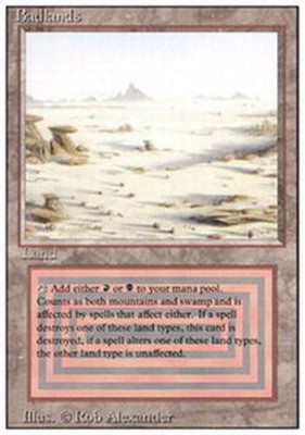 [1x] Badlands - Heavy Play, English - Revised Edition MTG Magic