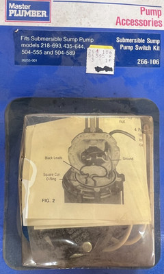 Master Plumber- Submersible Sump Pump Switch Kit- OEM# 266-106