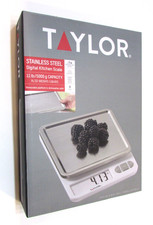 New in Box 2020 Taylor Stainless Steel Digital Kitchen Food Scale Removable Tray