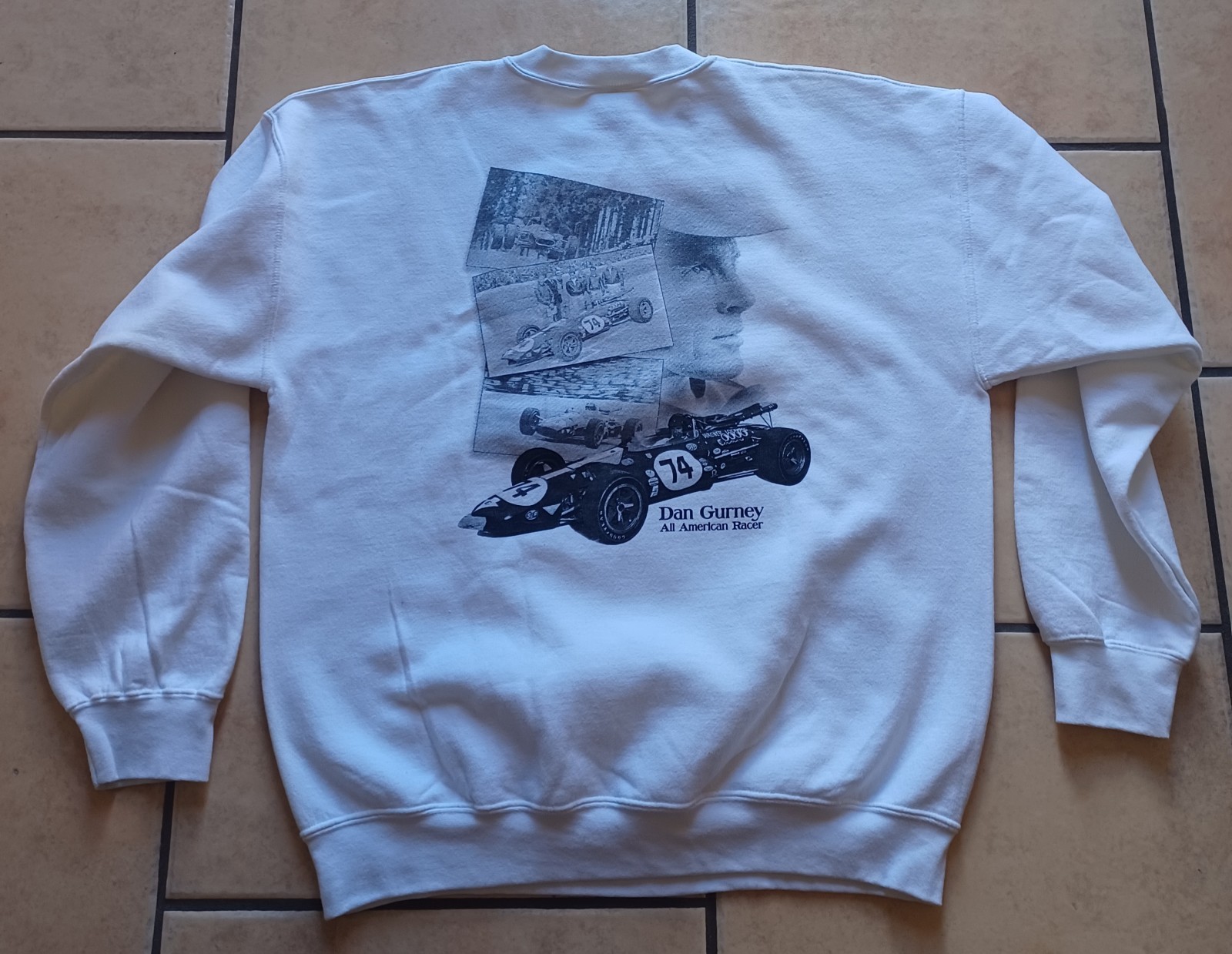 VINTAGE Racing Legend Dan Gurney For President Design SweatShirt Rare D1 image 3