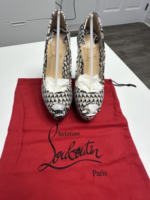 Christian Louboutin Women Pump Shoes Hight Heels Fetish Peep Lace 150 