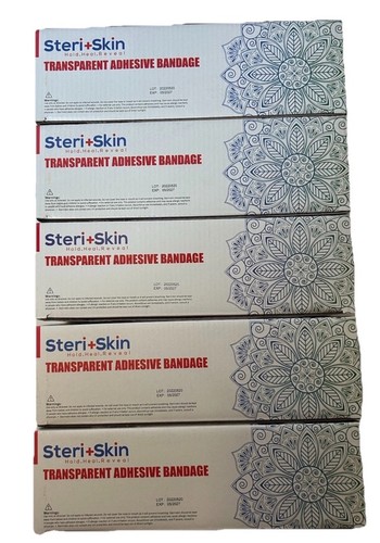 Steri Skin Tattoo (5) Aftercare Transparent Adhesive Bandage 10” X 72” Scissors - Picture 3 of 5