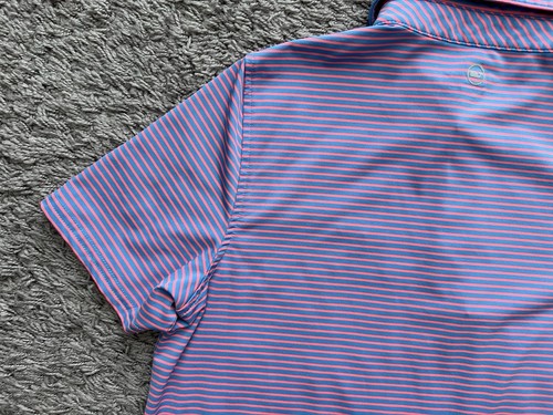 Vineyard Vines SANKATY Boys Size Large (16) Blue/Pink Striped Polo Preppy Golf - Picture 17 of 20