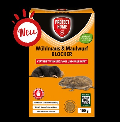 Protect Home Wühlmaus und Maulwurf Blocker 100 g Repellent Vergrämer giftfrei