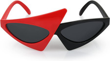 Novelty Party Sunglasses 80S Asymmetric Glasses Neon Glasses for Hip Hop Dance H
