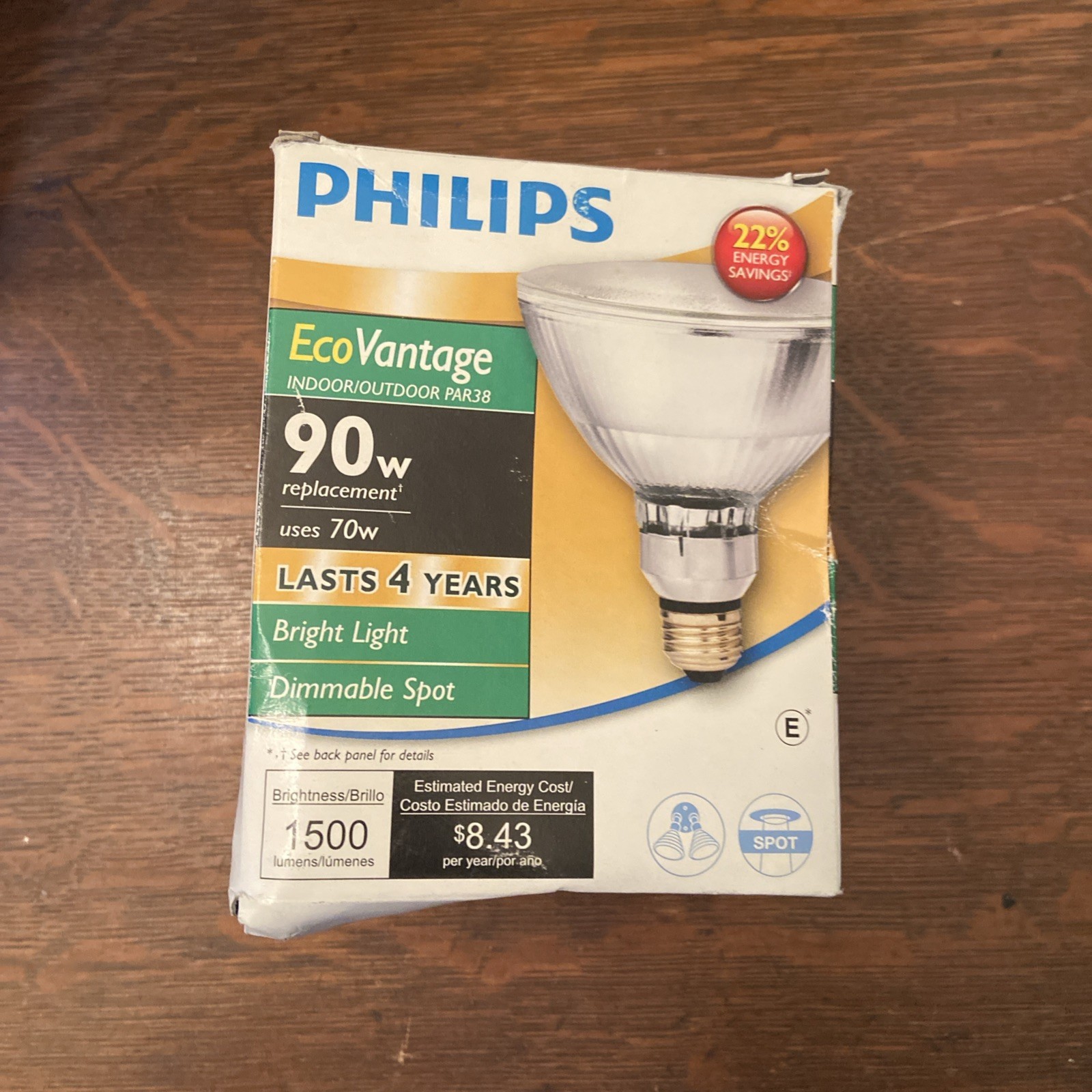 Philips EcoVantage Indoor/Outdoor PAR38 Flood 70W Replacement Bulb New