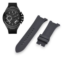 Correa de goma negra AX1050 30 mm para Armani Exchange