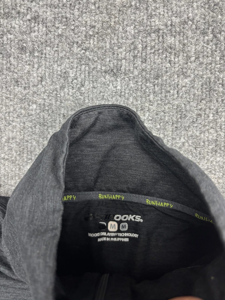 Brooks Pullover Womens M Gray Half Zip Long Sleeve DriLayer RunHappy Athletic - Image 3 of 4