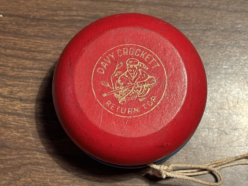 HTF Vintage Duncan Davy Crockett Yo Yo Toy Return Top Wood Yoyo