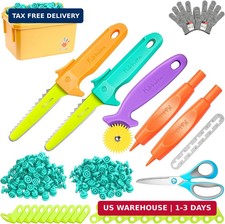 Kibbidea Cardboard Cutter for Kids with Screws Tool Box, 170PCS Cardboard Const