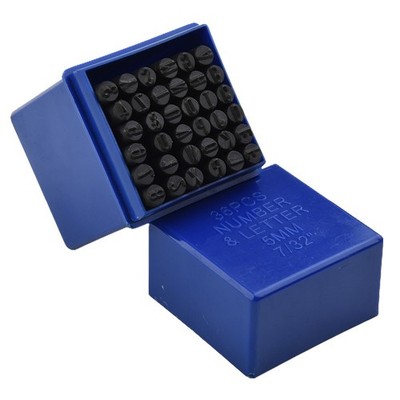 5mm 36pc Letter & Number Stamp Punch Set Carbon Steel Metal Wood Leather Tools