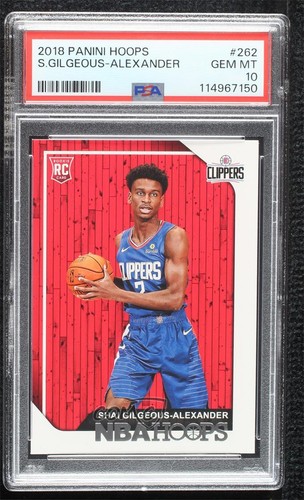 2018-19 Panini NBA Hoops Shai Gilgeous-Alexander #262 PSA 10 GEM MT Rookie RC
