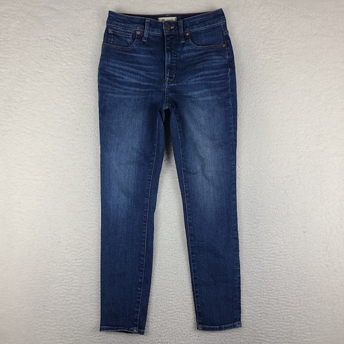 MADEWELL Jeans Womens 28 Blue Curvy High Rise Skinny Dark Wash Denim