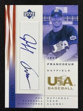 2002 Upper Deck USA #JF Jeff Francoeur USA Signatures Autograph Auto /375