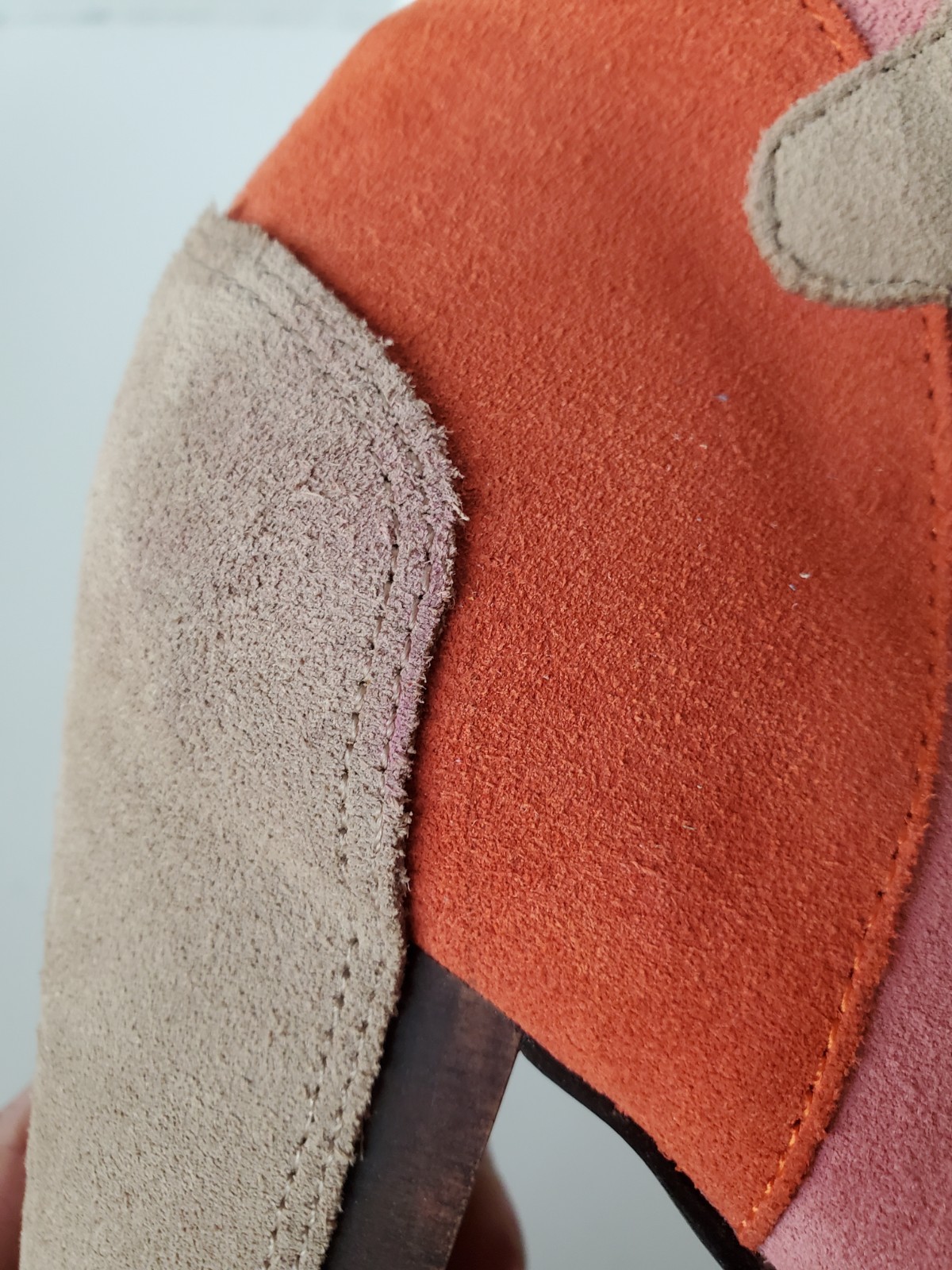 Y2K DIESEL Madchen Multicolor Patchwork Suede Cow… - image 18