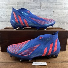 Adidas Predator Edge FG Hi Res Blue Turbo Soccer Cleats GZ9002 Men's 8 Women 9
