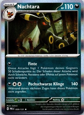 Nachtara Holo Rare SV: Prismatic Evolutions 059/131 NM deutsch Pokemon Karte
