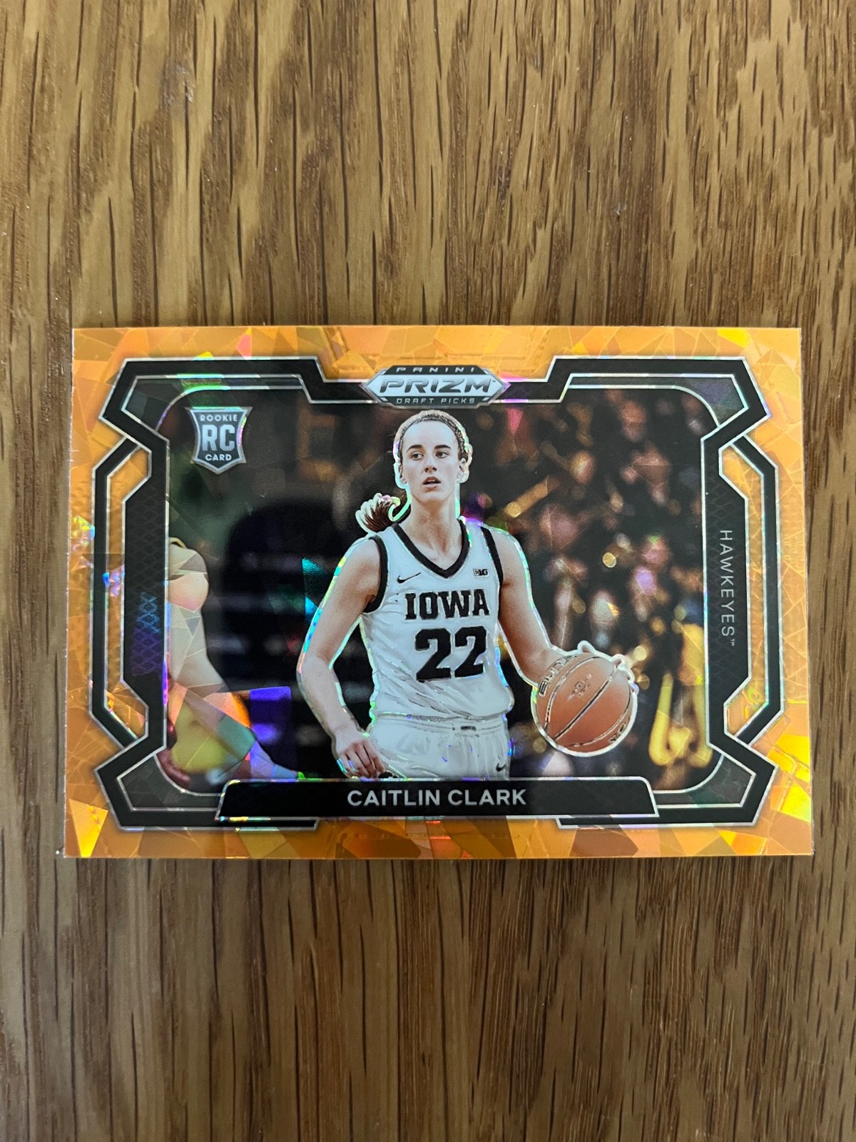 2024 Panini Prizm Draft Picks Orange Ice Variation Caitlin Clark Rookie #57