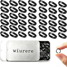 100-Pcs 10mm Black Stainless Steel Split Jump Rings Jewelry Making DIY Crafts