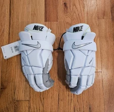 Nike Vapor Elite Mens Lacrosse Field Glove - Size LARGE Brand New W/ Tags WHITE