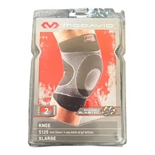 Soporte de compresión negro McDavid 5125 manga rodilla X-Large soporte gel elástico