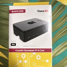 CanaKit Raspberry Pi 4 Case Black Cooling Fan Camera Support Removable Lid