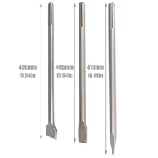 3 Pack SDS Max Chisel Rotary Hammer Drill Chisel Bits Set For Drilling