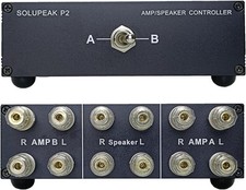 P2 2 1 -in-1 2 -Out Amp Amplifier Speaker Switcher Selector Switch 2 IN 1 OUT