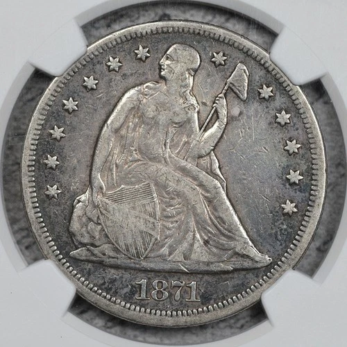 1871-P Seated Liberty Dollar NGC VF Details #3FPD