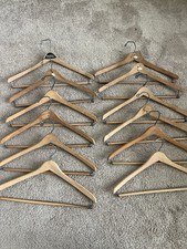 12 Vintage Wooden Suit Hangers 60s 70s