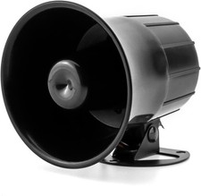 QWORK Electric Siren Horn, DC 12V Security Loud Wired Alarm Siren for Home Alarm