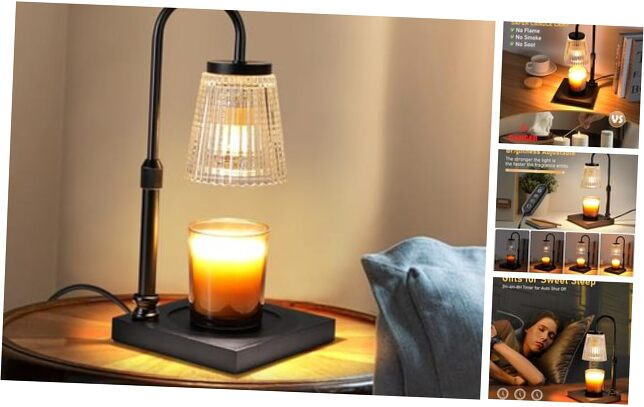 Candle Warmer Lamp with Timer Dimmer and Adjustable Height for Melting Wax-image