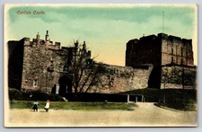 Antique Lochinvar Postcard Carlisle Castle Scene Historic View England Unposted