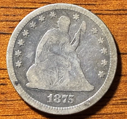 1875 Seated Liberty Quarter — photo from the most recent tracked eBay sale