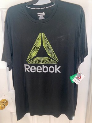 REEBOK Mens Graphic LOGO BLACK SS T-Shirt NEW Size 3XL