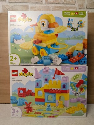 LEGO DUPLO 2x Sets 10450 Town Hopsys Burgspiel + 10448 Town Tiere auf Rädern