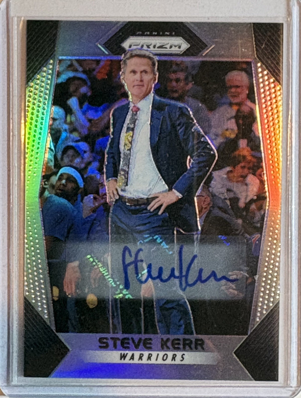 2017-18 Panini Prizm Steve Kerr Auto Autograph Silver #50 Warriors