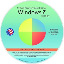 DVD for Windows 7 All Versions 32/64 Bit. Recover, Restore, Repair Boot Disc