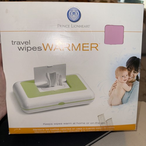 Prince Lionheart Compact Baby Wipes Warmer #9208 For Travel +Adapters, Pink, NEW