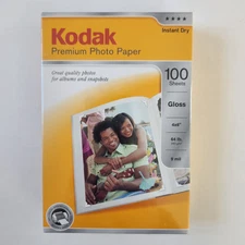 Kodak Premium Photo Paper 100 Sheets Glossy 4x6 Instant Dry Factory Sealed New