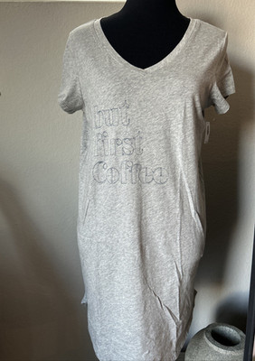 GAP FACTORY 2018 Forever Favorite Sleep Shirt but first Coffee NWT