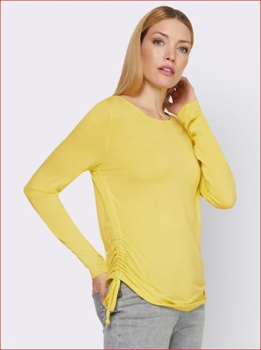 Shirt gelb 38 Damen rick cardona mit Tunnelzug "limone" UVP:59,90€ P64.A - Bild 2 von 3