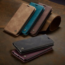 Wallet Card Case For iPhone Samsung Luxury Leather Car Magnet Detach Cover