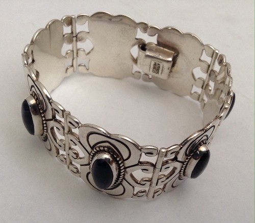Taxco 925 Classic Bracelet With Very Dark Blue Sodalite Stones Classic Style - Bild 4 von 12