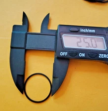 5 One Inch (25 mm x 1mm) Square Rubber Belts - CD, DVD, MD, DAT, DCC, Cassette