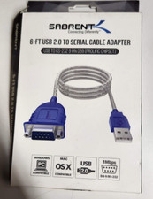 Sabrent SBT-USC6M 6 Feet USB to RS-232 Serial 9 Pin Adapter Prolific PL2303