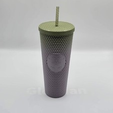 Starbucks Fall 2024 Studded Venti Cold Cup Tumbler Green Purple Ombre 24oz — listing 5