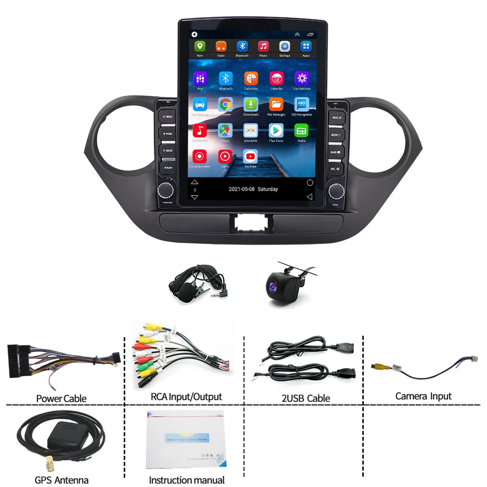 Radio estéreo 2+64G Android 15 GPS NAVEGACIÓN Carplay para Hyundai Grand i10 2014-2019 Foto 2 de 4